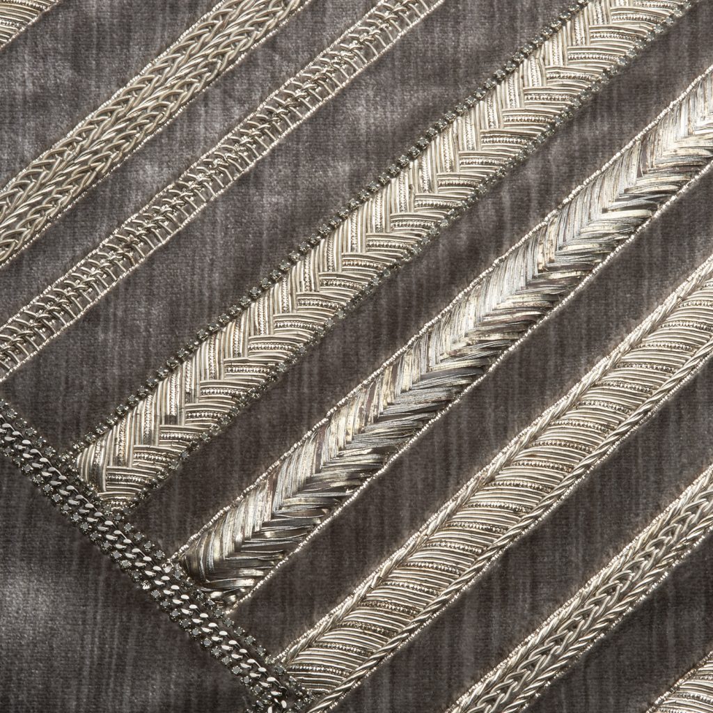 Cheverny v2 bespoke hand embroidery on Turnell & Gigon Vendome silk velvet